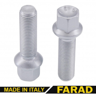 Болт колесный Mercedes М14x1,5x60мм Сфера R14 Цинк Ключ 17 Farad (Италия) Удлиненный