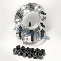 Колёсная проставка-адаптер 25мм PCD 6x139.7 DIA 106.1 со шпильками 12x1.5 для Toyota Land Cruiser Prado, Lexus (Кованый алюминий)