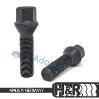 Болт колесный М14x1,25x38мм Конус (BMW, Mini) Чёрный цинк Ключ 17 H&R (Германия) Удлиненный