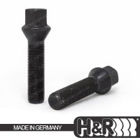 Болт колесный М14x1,25x50мм Конус (BMW, Mini) Чёрный цинк Ключ 17 H&R (Германия) Удлиненный
