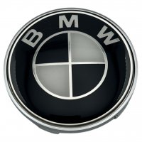 Колпачки на диски BMW (56/53) Черный/Белый 6136850834