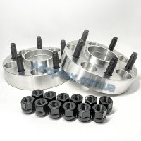 Колесная проставка-адаптер 35мм PCD 5x114.3 DIA 60.1 со шпильками 12x1.5 для Lexus, Suzuki, Toyota (Кованый алюминий)