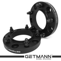 GETMANN | Колесная проставка-адаптер 25мм PCD 5x150 DIA 110.1 со шпильками 14x1.5 для Toyota Land Cruiser 200; Lexus LX470, LX570 (Кованая)
