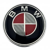 Колпачки на диски BMW (68/65) Белый/Красный