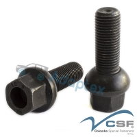 Болт колесный М14x1.5x34,5мм Сфера R14 (Mercedes, Ford Galaxy, Seat Alhambra, Volkswagen) Чёрный цинк Ключ 19 CSF Италия