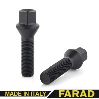 Болт колесный М14x1,25x48мм Конус (BMW, Mini) Чёрный цинк Ключ 17 FARAD (Италия) Удлиненный