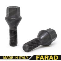 Болт колесный М12x1.25x26мм Конус Ключ 17 (Alfa Romeo, Fiat, Lancia, Citroen, Peugeot, Volvo, ВАЗ) Farad Италия