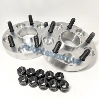 Колесная проставка-адаптер 25мм PCD 5х114.3 DIA 67.1 со шпильками 12x1.5 для Hyundai, Mazda, Mitsubishi (Кованая)