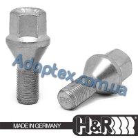Болт колесный М12x1.25x22мм Конус Ключ 17 (Alfa Romeo, Fiat, Lancia, Citroen, Peugeot, Volvo, Dodge, Jeep, ВАЗ) H&R Германия