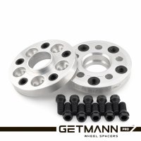 GETMANN | Колесная проставка-адаптер 20мм PCD 5x120 DIA 72.6 с футорками 12x1.5 для BMW (Кованая) под болты 12х1.5