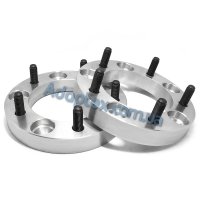 GETMANN | Колесная проставка-адаптер 50мм PCD 6x139.7 DIA 106.1 со шпильками 12x1.5 для Lexus, Toyota (Кованая)Без выступа