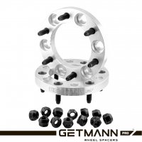 GETMANN | Колёсная проставка-адаптер 20мм PCD 6x139.7 DIA 107.1 со шпильками 12x1.5 без выступа (Кованый алюминий)