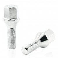 Болт колесный М12x1.5x28мм Конус Хром Ключ 17 (BMW, Daewoo, Fiat, Nissan, Opel, Renault) под литые диски