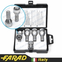 FARAD FLOWERLOCK | Болты секретки М14x1.5x26 Конус Вращающееся кольцо Ключ 17 (Alfa Romeo, BMW, Fiat, Citroen, Saab, Peugeot, Renault, Volvo)