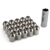 Комплект колесных гаек М12x1,25x35мм Конус Ключ 19 (Нержавеющая сталь)