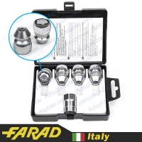 FARAD FLOWERLOCK | Гайки секретки М12x1.25x34 Конус Вращающееся кольцо (Great Wall, Subaru, Suzuki, Niva, Nissan, Infiniti, Matiz) ключ 19