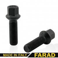 Болт колесный  М14x1.5x42 мм Сфера R14 Цинк Ключ 17 Чорный FARAD 
