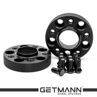 GETMANN | Колесная проставка-адаптер 30мм PCD 5x112 DIA 66.6 с футорками 14x1.5 для Audi, Mercedes-Benz, Porsche (Кованая)