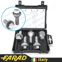 FARAD GALAXYLOCK | Болты секретки М12х1.5х26 Конус Вращающаяся головка Ключ 17 BMW, Dacia, Daewoo, Opel, Renault