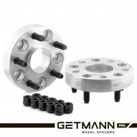 GETMANN | Колёсная проставка-адаптер 35мм PCD 4x100 DIA 56.6 со шпильками 12х1.5 для для Chevrolet, Daewoo, Opel (Кованый алюминий)
