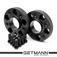 GETMANN | Колесная проставка-адаптер 25мм PCD 5x112 DIA 66.6 с футорками 15x1.25 для Mercedes-Benz GLE 2019; GLS 2020 (Кованая)