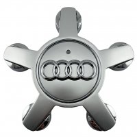 Ковпачки на диски Audi A3, A4, A5, A6, A6, R8, S3, S4, S6, S7, S8 (135/57) зірка сірий 4F0601165N