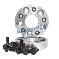 Колёсная проставка-адаптер 30мм PCD 5x112 DIA 57.1 с футорками 14x1.5 для Audi, Volkswagen, Skoda, Seat (Кованый алюминий)