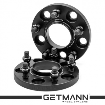 GETMANN | Колесная проставка-адаптер 15мм PCD 5х114.3 DIA 67.1 со шпильками 12x1.5 для Citroen, Dodge, Geely, Hyundai, Mazda, Mitsubishi, Peugeot (Кованая)