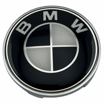 Колпачки на диски BMW (56/53) Черный/Белый 6136850834