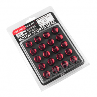 Комплект колесных гаек IRAYS M12х1.5х32 Конус Ключ 19 (Red)