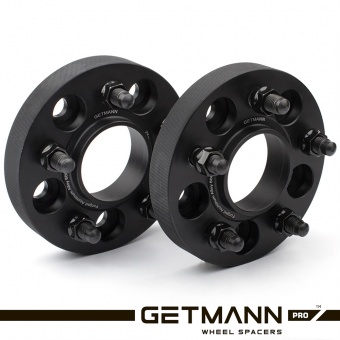 GETMANN | Колесная проставка-адаптер 25мм PCD 5x114.3 DIA 64.1 со шпильками 14x1.5 Кованая (Tesla Model 3; Model Y)