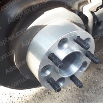 Колесная проставка-адаптер 50мм PCD 5x120 DIA 72.6 со шпильками 12x1.5 (Кованый алюминий)