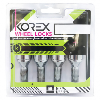 Korex | Болты секретные М12x1.25x28 Конус Вращающееся кольцо Ключ 17-19 (ВАЗ, ГАЗ, Fiat, Lancia, Citroen, Peugeot)