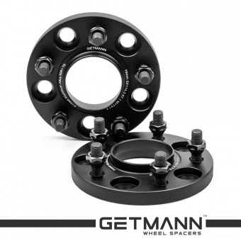 GETMANN | Колесная проставка-адаптер 15мм PCD 5х114.3 DIA 67.1 со шпильками 12x1.5 для Citroen, Dodge, Geely, Hyundai, Mazda, Mitsubishi, Peugeot (Кованая)
