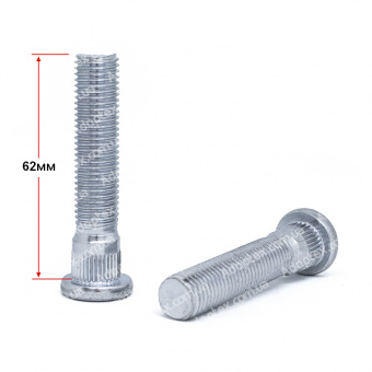 Колесная шпилька с забивной частью 12,30мм 12x1,5x62мм (Honda) удлиненная для проставок 20-25мм